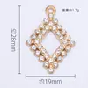 Estilo Coreano Simple Rombo Geométrico Hueco Incrustado de Diamantes Colgante Accesorios DIY Aleación Electrochapada Joyería Collar Pulsera Venta al por Mayor