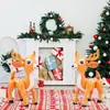 Juguetes de Navidad PVC Reno Inflable de Navidad De Pie Reno Decoración Exterior Césped Fiesta Regalos Fábrica Personalización