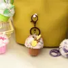 Lindo llavero de helado, colgante de peluche de postre simulado, decoración de bolsa de cono de helado, regalo de llavero