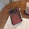 Aplicable a Funda de Teléfono Magnética Luminosa iPhone Duo Pantalla Plegable Apple 18 Cubierta Protectora para Bisagra con Sensación de Piel Mate AG