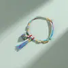 Pulsera tejida a mano de colores del Festival del Bote del Dragón, Pulsera de hilo de cinco colores, Pulsera tejida a mano tradicional para bebé de hilo de cinco colores
