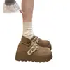 Zapatos Birkenstock de Suela Gruesa para Aumentar la Altura, Bidireccionales, para Mujer, Nuevos Mocasines Retro Slip-On Primavera 2026, Zapatos Planos Birkenstock Completamente Cerrados
