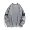 Sudadera de Otoño para Hombre Marca de Moda Holgada Tallas Grandes Ropa para Hombres Gordos de Primavera y Otoño Camiseta de Manga Larga Cuello Redondo