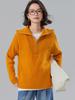 [100% Lana de Oveja] Otoño e Invierno Elegante Casual Simple Color Puro Ropa de Trabajo Solapa Grande Cremallera Jersey de Lana Tejido