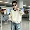 Sudadera para niño, nuevo modelo primavera y otoño 2026, ropa infantil grande, casual deportiva elegante, estilo universitario, camiseta básica, ropa de otoño