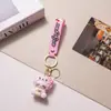 Lindo Colgante Llavero Sanrio Dibujo Animado Kuromi Perro de Orejas Grandes Colgante para Bolsa Ciudad de Arcade Pequeño Regalo Al Por Mayor