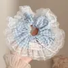 Goma para el pelo de encaje francés, un accesorio para el cabello de alta gama para mujer, perfecto para crear un moño o una cola de caballo elegante. Es un coletero delicado y elegante, disponible en tamaño grande