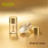 Botella de muestra redonda transparente 10ml de plástico para dispensar aceite esencial, botella vacía, material de empaque cosmético, muestras disponibles