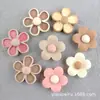 Accesorios Bricolaje Parches de Pegamento de Crema Decoración de Girasol Flor de Cinco Pétalos Agujero de Flor Materiales para Funda de Teléfono de Resina Zapato Venta Caliente