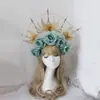 Bolsa de Materiais para Coroa Vintage Rococó DIY Show de Vestidos Adereços Exagerados Adereço de Cabeça Preto Bolsa de Acessórios Feita à Mão