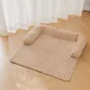 Cama transfronteriza para gatos y perros, adecuada para todas las estaciones, resistente a los arañazos, resistente a las mordeduras, alfombrilla antideslizante para perros, cojín cálido para dormir para gatos y perros, cojín para mascotas, a prueba de orina