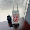 Bolsa Portavasos de Lona Portátil Vaso Termo Universal Juego de Vasos Vaso Portátil para Llevar de Gran Capacidad Duradero para Salir