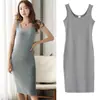 Chaleco Vestido de Fondo Falda Larga con Tirantes Talla Grande para Mujer Vestido para Gorditas mm Primavera y Verano Falda de Fondo para Estudiante