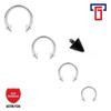Titânio G23 F136 dentes internos cone afiado acessórios argola ferradura argola de nariz pino de nariz brincos joias para piercing corporal