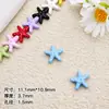 Acessórios coloridos de estrela-do-mar em liga oceânica pintados, materiais para corrente de celular DIY, acessórios de cabelo, enfeites artesanais de estrela de cinco pontas