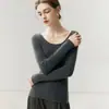 Suéter de Cachemira para Mujer BaiCaiRong 2026 Otoño/Invierno con Cuello en U, Diseño Versátil, Tejido de Lana Nueva