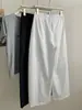 Pantalones Casuales de Pierna Ancha con Retazos Estilo Old Money Coreano para Mujer, Verano 2026 Delgados de Secado Rápido Adelgazantes Acortados Curvos Venta al por Mayor