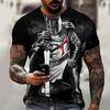 Moda de Verano Templario Camiseta de Hombre Impresa en 3D Street Harajuku