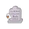 Venta Caliente Transfronteriza Divertida Linda Serie de Fantasmas Blancos Insignia de Metal Traje Combinación Broche de Halloween Pequeño Regalo