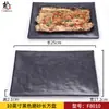 Prato especial para churrascaria retangular melamina plástico preto talheres buffet comercial prato de panela quente prato de acompanhamento