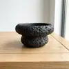 Ornamento de aromaterapia em vaso com pedra bruta de cristal natural, difusor de aroma em pedra sem chama, decoração com óleos essenciais, vaso de cerâmica, pequeno bonsai