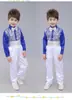 Roupas festivas de Ano Novo para crianças, meninos, florista, vestido de apresentador, vestido de coro, terno de manga longa com lantejoulas, roupas de performance