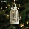 Colgante de Navidad de plástico blanco con polvo pegajoso transfronterizo, decoración colgante con forma de alce y estrella de cinco puntas para árbol de Navidad