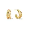 Pendientes Europeos y Americanos en Forma de C para Mujer, Diseño de Nicho de Lujo Ligero, Moda de Gama Alta, Pendientes Versátiles Retro, Tendencia en Redes Sociales