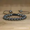 Pulsera de Piedra Natural Estilo Sencillo Ajustable Piedra Flash Pulsera de Cuentas de Jade Verde para Uso Diario Joyería para Mujer