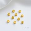 Color-preserving dumb gold sand gold copper fortune word peace joy hollow small beaded accessories diy jewelry materials