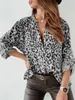 Camisas de Mujer para Exportación Europea y Americana, Estilo Casual, Estación Independiente Amazon, Cuello Solapa, Manga Larga, Camisas de Primavera y Otoño