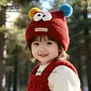 Touca de Bebê de Lã Grossa Tricotada Quente para Meninas, Fofa e Super Adorável, à Prova de Vento, para Uso ao Ar Livre