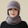 Sombrero de Lana con Pico de Pato para Proteger los Oídos de Personas de Mediana Edad y Mayores, Sombrero de Abuela Moderno y Elegante, Sombrero para Madres y Mujeres, Sombrero de Punto Cálido