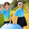 Conjunto de Uniforme Escolar de Verano para Estudiantes de Primaria, Uniforme de Graduación de Manga Corta Degradado, Uniforme de Jardín de Infancia, Atuendo Deportivo para Actuaciones Infantiles