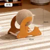 Bola Rascadora para Gatos con Forma de Cola de C, Tabla Rascadora Resistente al Desgaste para Uñas de Gato, Bola Vertical de Sisal, Tabla Rascadora para Gatos, Estructura para Trepar Gatos, Suministros de Juguetes para Gatos Todo en Uno