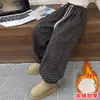 Calça Feminina 2026 Nova Outono Inverno Infantil Estilosa Fashionável Crianças de Meia-Idade e Mais Velhas Estilo Coreano Calça Xadrez Calça Harem Transfronteiriça