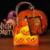 Lámpara de calabaza portátil de Halloween, lámpara de vela electrónica LED, accesorios de decoración para fiestas, lámpara de ambiente, adornos, suministro al por mayor