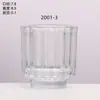 Copo de Vela Transparente, Copo Vazio, Castiçal de Vidro Espessado, Recipiente de Vela Listrado Vertical, Garrafa de Vidro, Vidro Sódio-Cálcio Decoração para Casa