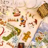 Pacote de Adesivos para Diário de Papel Japonês Série Feliz Natal Diário Criativo Álbum de Fotos Diário Adesivos Decorativos DIY 4 Tipos