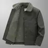 18905# jaqueta acolchoada de algodão puro com gola de lã, tamanho grande, para outono e inverno masculino, uniforme militar, casaco quente casual, jaqueta acolchoada de algodão, atacado