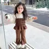 Conjunto de Ropa de Primavera para Niñas 2026 Nuevo Estilo Infantil Súper Lindo Estilo Coreano Elegante Conjunto de Dos Piezas Ropa de Primavera y Otoño para Bebé Niña