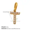 Nueva Moda Popular Transfronteriza 26 Letras Inglesas Colgante de Diamante Acero Inoxidable Chapado en Oro de 18 Quilates Colgante Personalizado Versátil