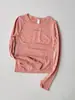 Camiseta de Manga Larga con Letras para Mujer, Ajustada, de Secado Rápido, para Deportes de Otoño e Invierno, Running, Yoga, Gimnasio, Elástica, Transpirable, Top Ceñido