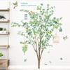 Verano planta verde árbol jaula de pájaros pegatinas de pared sala de estar dormitorio decoración pegatinas autoadhesivas AY10261 reloj colgante