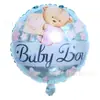 Cochecito de bebé transfronterizo huella de pie botella globos de papel de aluminio primer cumpleaños del bebé revelación de género globos de cumpleaños al por mayor