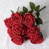Rosa de simulação 10 rosas de concubina imperial buquê flores para noiva segurar casamento europeu auditório de hotel decoração de casa flores artificiais
