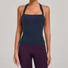 Top de Yoga Halter de Estilo Europeo y Americano, Top de Yoga Ajustado con Espalda Bonita para Mujer, Ropa de Deporte Fitness Running Yoga con Sensación de Segunda Piel 3072