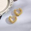 Advanced Fashion Exquisite Geometric Full Diamond V-shaped Brincos Simples All-match Feminino Brilhante Amor Torção Brincos de Fivela de Orelha
