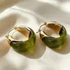 Pendientes en forma de U Color Café Maillard Estilo Retro de Hong Kong Joyería para Orejas Simple Francesa Mismo Estilo que las Celebridades de Internet Otoño e Invierno Lujo Accesible Moda