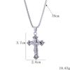 Moda titânio aço diamante colar cruz personalidade da moda masculina Hip Hop casal longo pendente acessórios mulheres fabricantes atacado